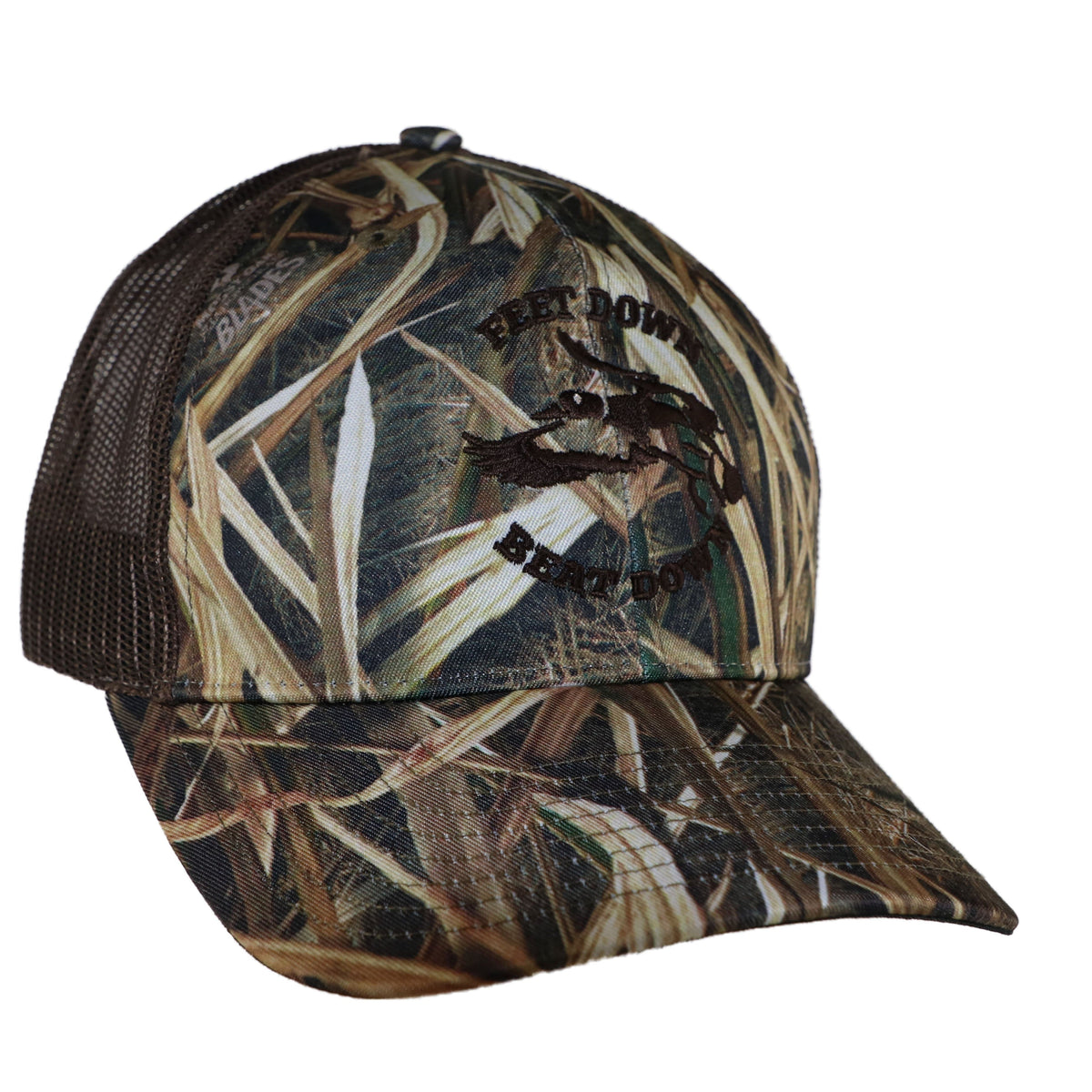 Feet Down Beat Down- Leather Patch Hat - Bent Brim Cap Olive and Tan
