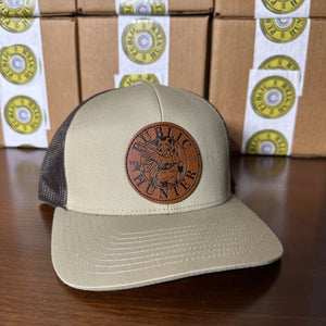 Ole Smoke Labrador and Mallard Leather Patch Hat - Bent Brim Cap