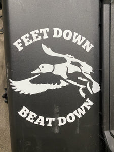 Feet Down Beat Down Sticker Decal - Public Hunter