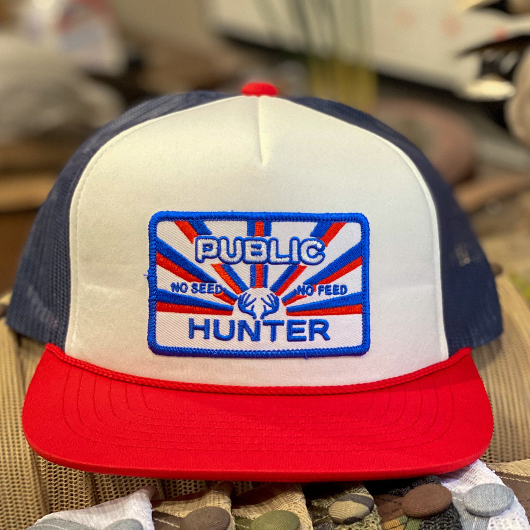 Public Hunter No Seed / No Feed - Old School Hat - Flat Brim Cap