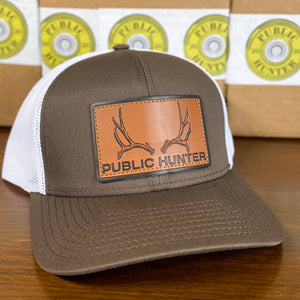 270 Big Game Edition - Mule Deer Leather Patch Hat - Bent Brim Cap