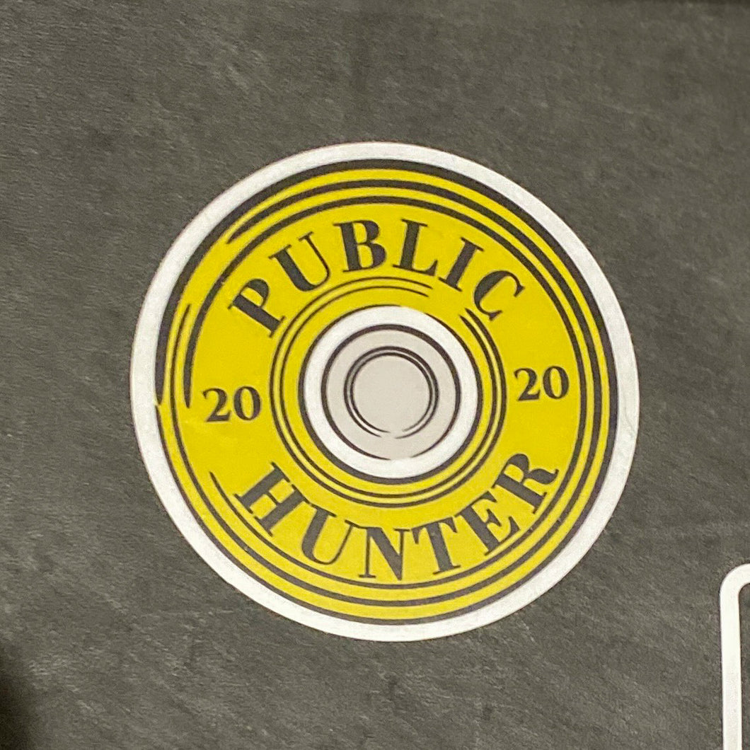 Public Hunter Round Sticker Decal